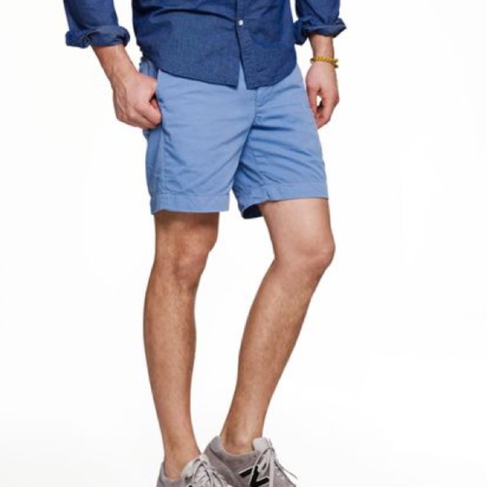 J.Crew Stanton Chino Garment Dye Blue Classic Fit Short